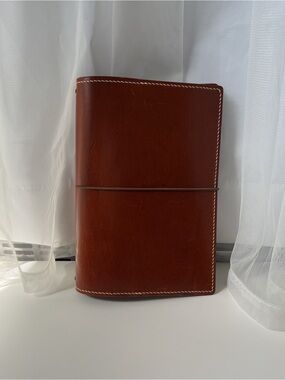 Travelers Notebook Chestnut Brown [a5] Leather Journal Cover - Brown Cord